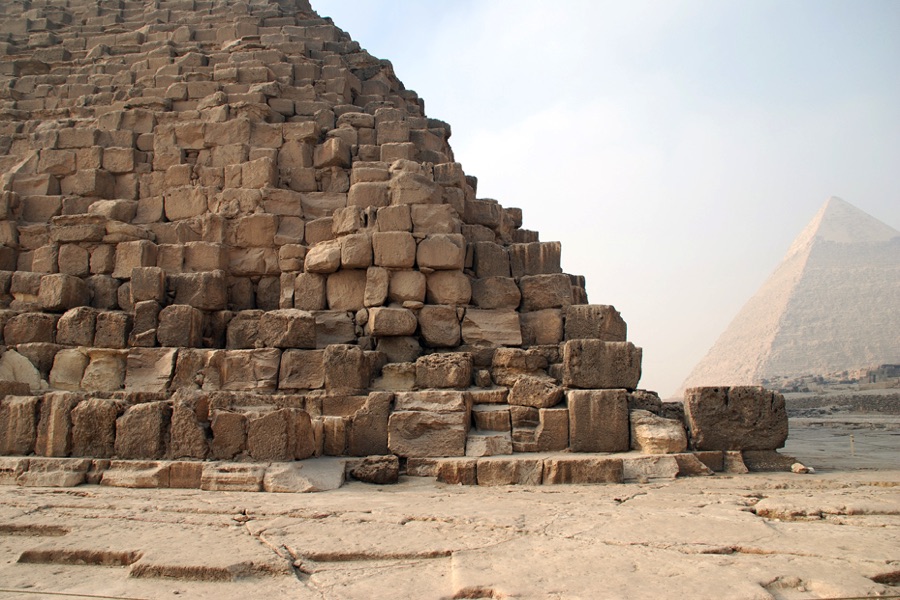 Die Nordwestecke der Cheopspyramide